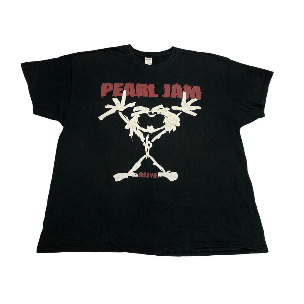 Pearl Jam Alive Stickman Graphic T-Shirt 2XL Gildan Heavy Cotton Rock Band Tee